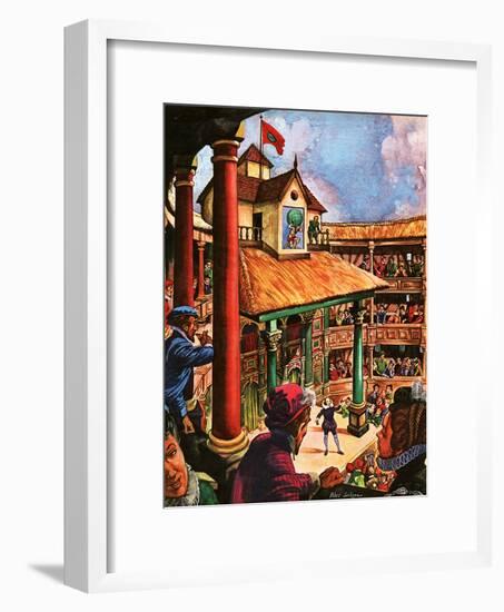 Shakespeare Performing at the Globe Theatre-Peter Jackson-Framed Premium Giclee Print