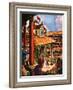 Shakespeare Performing at the Globe Theatre-Peter Jackson-Framed Giclee Print