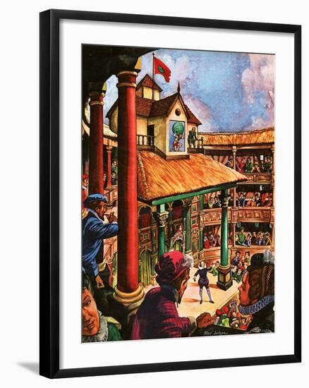 Shakespeare Performing at the Globe Theatre-Peter Jackson-Framed Giclee Print