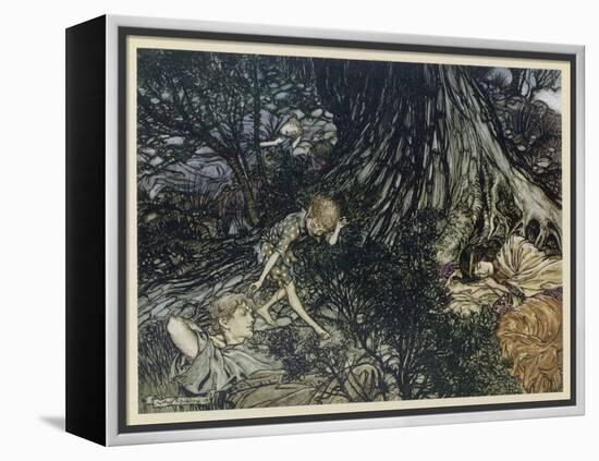 Shakespeare, Puck-Arthur Rackham-Framed Stretched Canvas