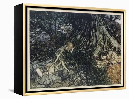 Shakespeare, Puck-Arthur Rackham-Framed Stretched Canvas