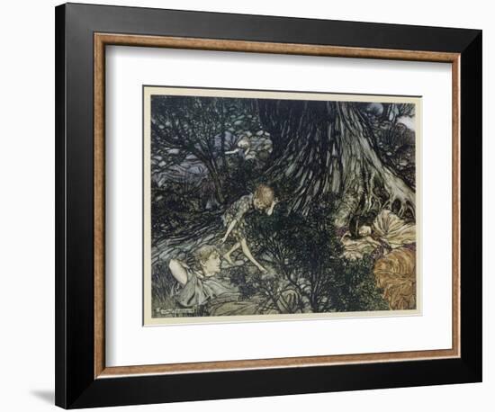 Shakespeare, Puck-Arthur Rackham-Framed Art Print