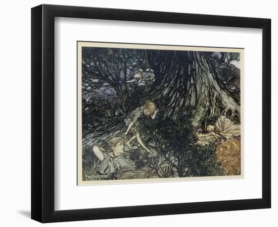 Shakespeare, Puck-Arthur Rackham-Framed Art Print