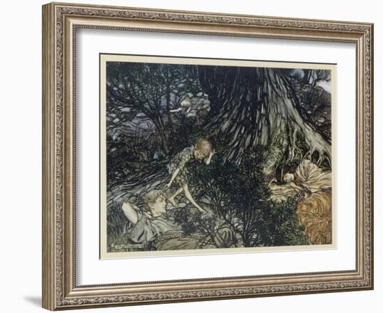 Shakespeare, Puck-Arthur Rackham-Framed Art Print