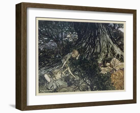 Shakespeare, Puck-Arthur Rackham-Framed Art Print