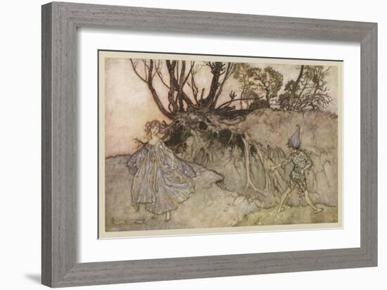 Shakespeare: Puck-Arthur Rackham-Framed Premium Giclee Print