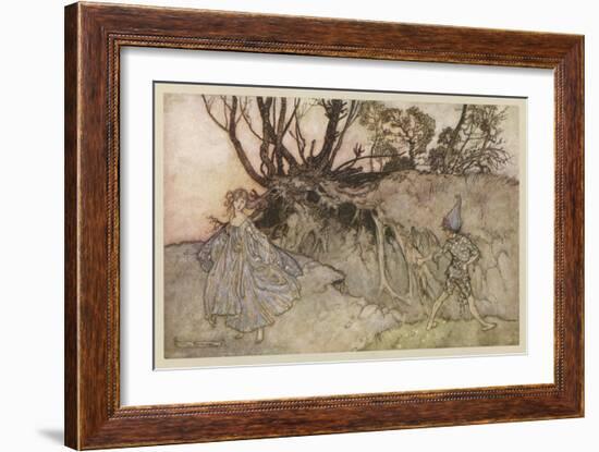 Shakespeare: Puck-Arthur Rackham-Framed Art Print