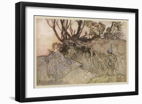 Shakespeare: Puck-Arthur Rackham-Framed Art Print