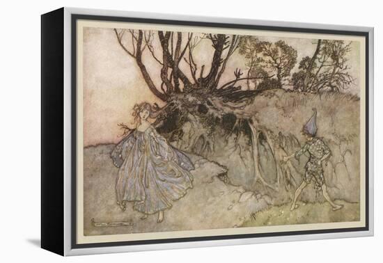 Shakespeare: Puck-Arthur Rackham-Framed Stretched Canvas