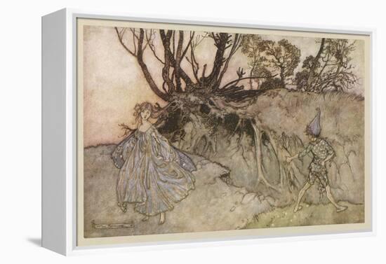 Shakespeare: Puck-Arthur Rackham-Framed Stretched Canvas