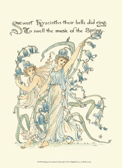 shakespeare s garden ii hyacinth art print walter crane art com