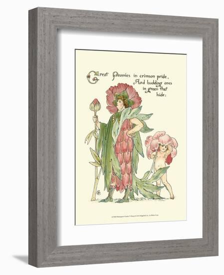 Shakespeare's Garden V (Peony)-Walter Crane-Framed Art Print