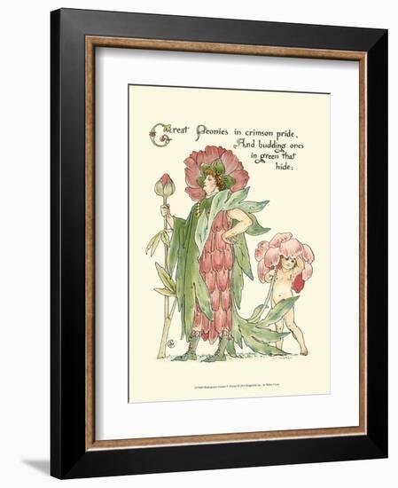 Shakespeare's Garden V (Peony)-Walter Crane-Framed Art Print
