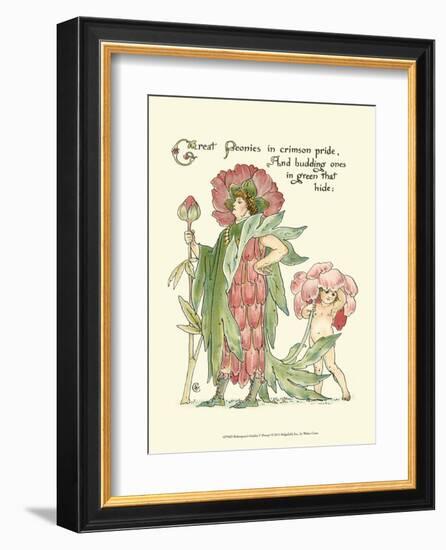 Shakespeare's Garden V (Peony)-Walter Crane-Framed Art Print