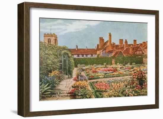 Shakespeare's Knott Garden and New Place, Stratford-Upon-Avon-Alfred Robert Quinton-Framed Giclee Print