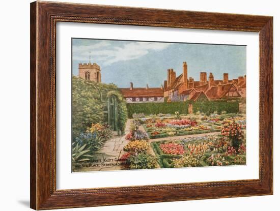 Shakespeare's Knott Garden and New Place, Stratford-Upon-Avon-Alfred Robert Quinton-Framed Giclee Print