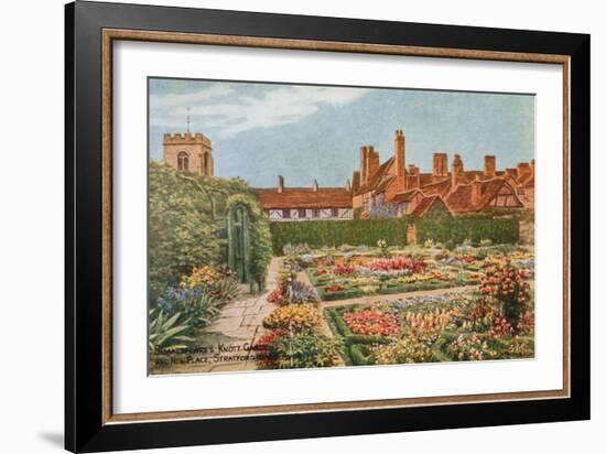 Shakespeare's Knott Garden and New Place, Stratford-Upon-Avon-Alfred Robert Quinton-Framed Giclee Print