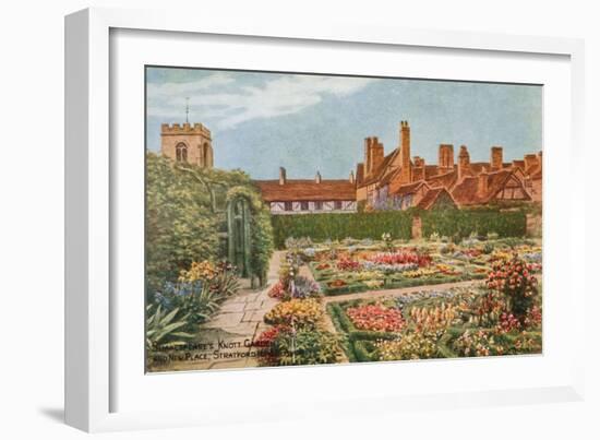 Shakespeare's Knott Garden and New Place, Stratford-Upon-Avon-Alfred Robert Quinton-Framed Giclee Print