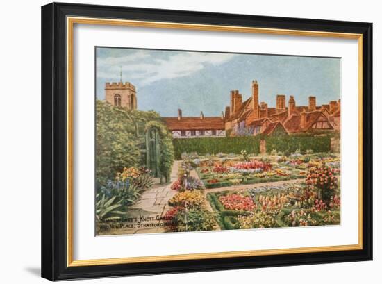 Shakespeare's Knott Garden and New Place, Stratford-Upon-Avon-Alfred Robert Quinton-Framed Giclee Print