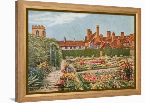 Shakespeare's Knott Garden and New Place, Stratford-Upon-Avon-Alfred Robert Quinton-Framed Premier Image Canvas