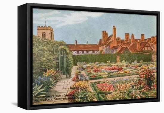 Shakespeare's Knott Garden and New Place, Stratford-Upon-Avon-Alfred Robert Quinton-Framed Premier Image Canvas