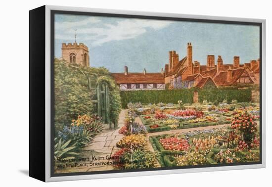 Shakespeare's Knott Garden and New Place, Stratford-Upon-Avon-Alfred Robert Quinton-Framed Premier Image Canvas