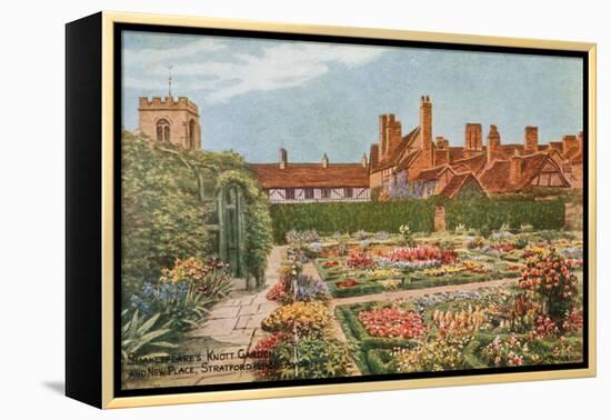 Shakespeare's Knott Garden and New Place, Stratford-Upon-Avon-Alfred Robert Quinton-Framed Premier Image Canvas