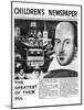 Shakespeare: the Greatest of Them All, Front Page of 'The Children's Newspaper', April 1964-English School-Mounted Giclee Print