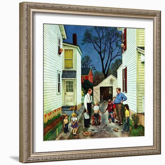 "Shaking Hands after the Fight", May 5, 1951-John Falter-Framed Giclee Print