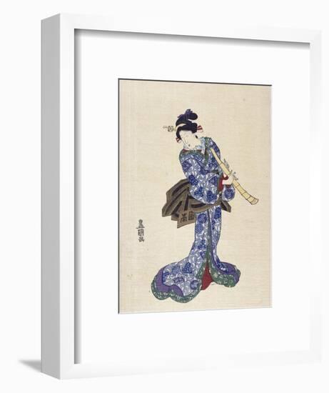 Shakuhachi-Toyokuni-Framed Premium Giclee Print