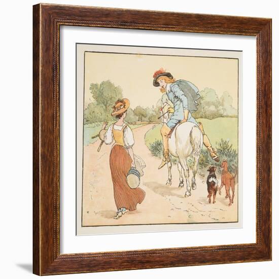 Shall I Go with You My Pretty Maid? , from the Hey Diddle Diddle Picture Book, Pub.1882 (Colour En-Randolph Caldecott-Framed Giclee Print