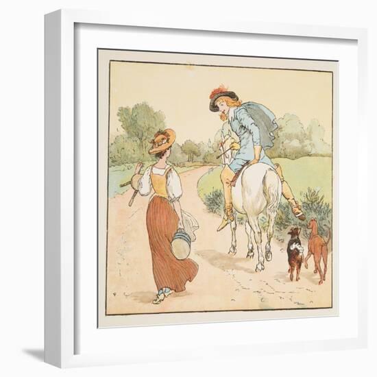 Shall I Go with You My Pretty Maid? , from the Hey Diddle Diddle Picture Book, Pub.1882 (Colour En-Randolph Caldecott-Framed Giclee Print