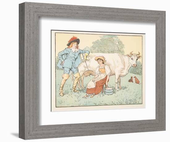 Shall I Marry You My Pretty Maid? , from the Hey Diddle Diddle Picture Book, Pub.1882 (Colour Engr-Randolph Caldecott-Framed Giclee Print