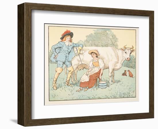 Shall I Marry You My Pretty Maid? , from the Hey Diddle Diddle Picture Book, Pub.1882 (Colour Engr-Randolph Caldecott-Framed Giclee Print