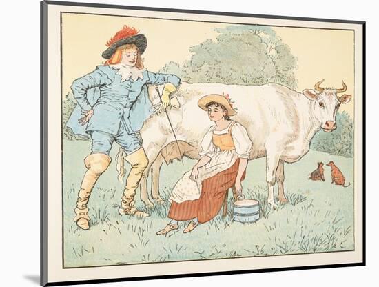 Shall I Marry You My Pretty Maid? , from the Hey Diddle Diddle Picture Book, Pub.1882 (Colour Engr-Randolph Caldecott-Mounted Giclee Print