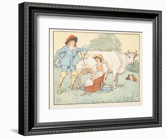 Shall I Marry You My Pretty Maid? , from the Hey Diddle Diddle Picture Book, Pub.1882 (Colour Engr-Randolph Caldecott-Framed Giclee Print