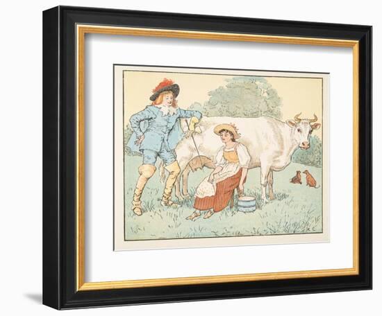 Shall I Marry You My Pretty Maid? , from the Hey Diddle Diddle Picture Book, Pub.1882 (Colour Engr-Randolph Caldecott-Framed Giclee Print