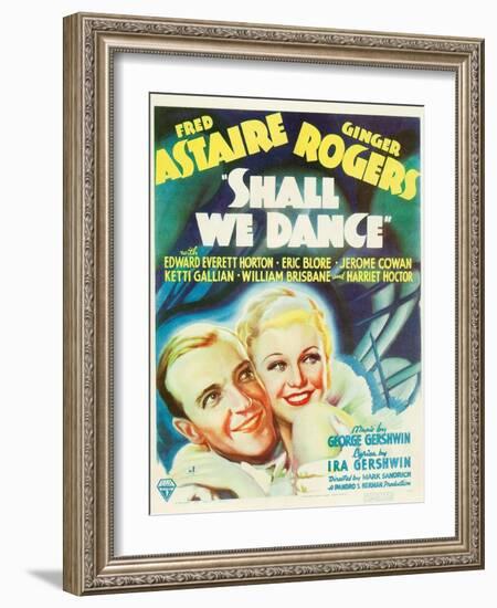 Shall We Dance?, Fred Astaire, Ginger Rogers, 1937-null-Framed Art Print