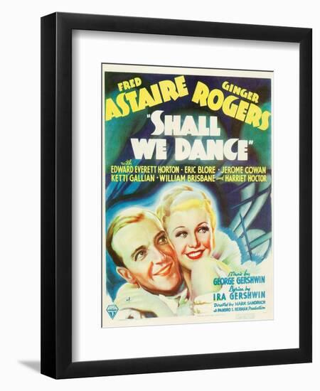 Shall We Dance?, Fred Astaire, Ginger Rogers, 1937-null-Framed Art Print