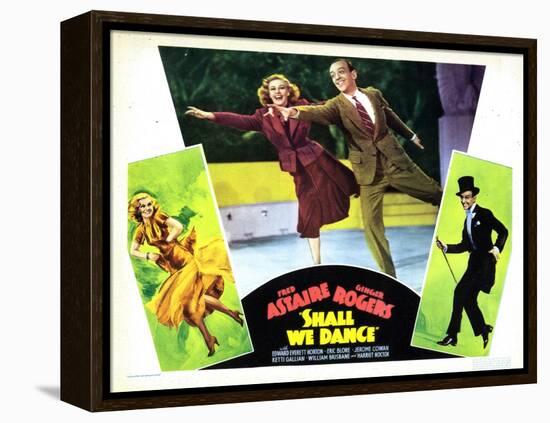 Shall We Dance, L-R, Ginger Rogers, Fred Astaire, 1937-null-Framed Stretched Canvas