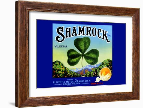 Shamrock Brand Valencias-null-Framed Art Print