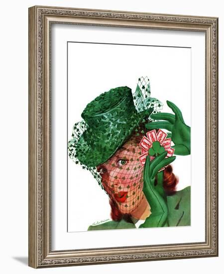 "Shamrock Chapeau," March 20, 1943-Charles Kaiser-Framed Giclee Print