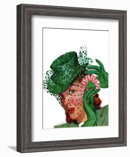 "Shamrock Chapeau," March 20, 1943-Charles Kaiser-Framed Giclee Print