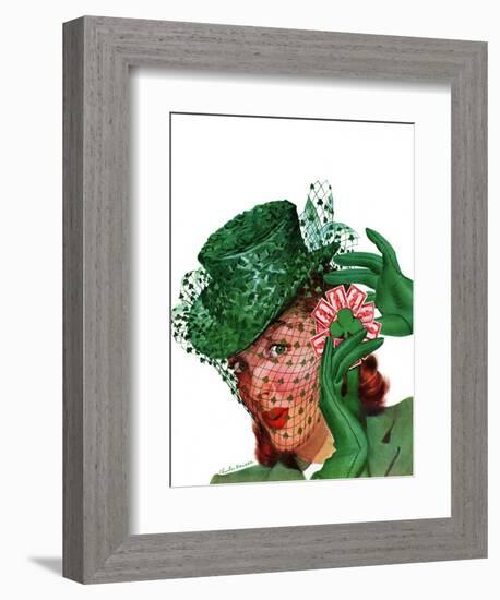 "Shamrock Chapeau," March 20, 1943-Charles Kaiser-Framed Giclee Print