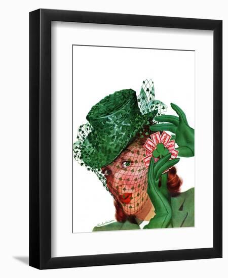 "Shamrock Chapeau," March 20, 1943-Charles Kaiser-Framed Giclee Print