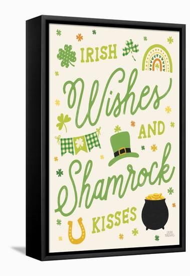 Shamrock Wishes II Light-Laura Marshall-Framed Stretched Canvas