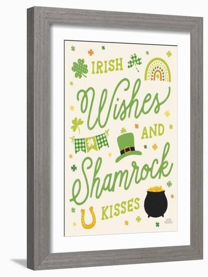 Shamrock Wishes II Light-Laura Marshall-Framed Art Print