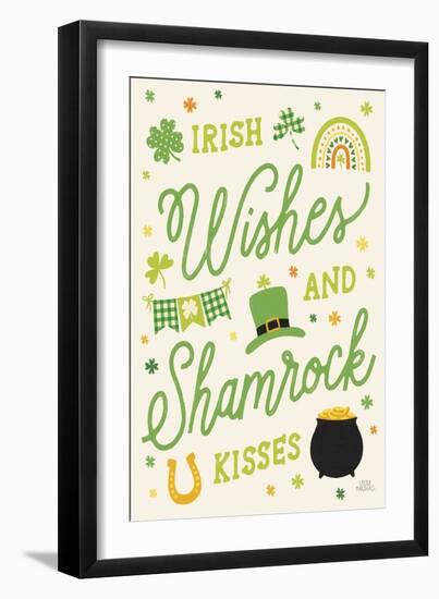 Shamrock Wishes II Light-Laura Marshall-Framed Art Print