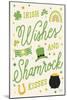 Shamrock Wishes II Light-Laura Marshall-Mounted Art Print