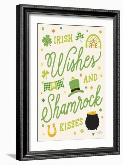 Shamrock Wishes II Light-Laura Marshall-Framed Art Print